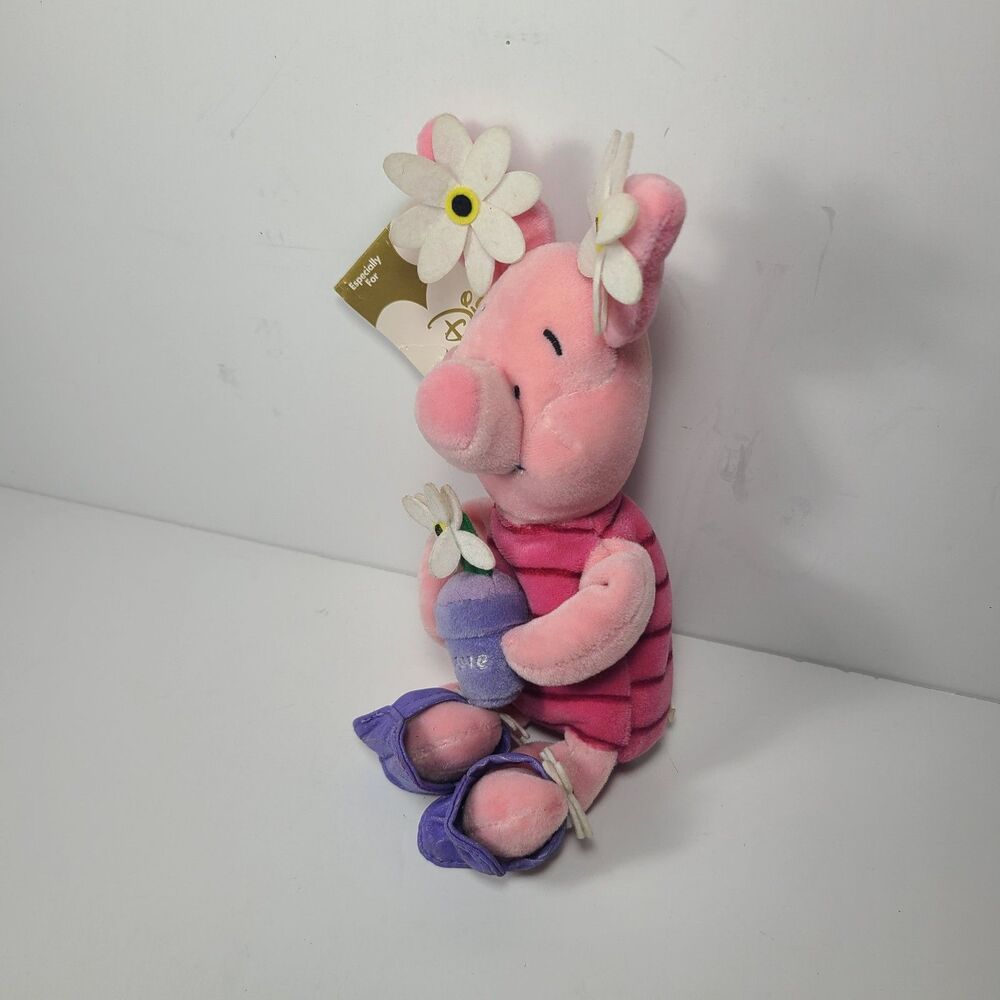 Disney Bean Bag Plush - FLOWER POWER PIGLET Winnie the Pooh 8 inch - Picture 4 of 5